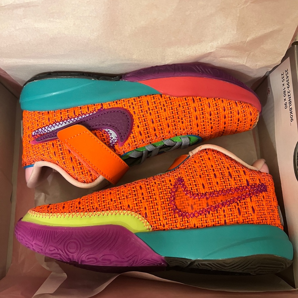 Nike LeBron Orange Basketball Shoes NEW